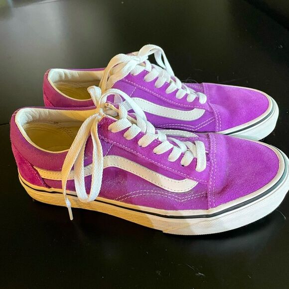 Vans Old Skool Vulcanized Purple Suede Canvas Shoes sneakers UNISEX W 7.5 M 6 - Picture 1 of 9
